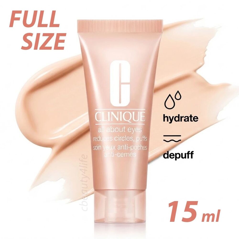 Clinique All About Eyes dark circles puffy caffeine vitamin c 0.5 oz /15 ml